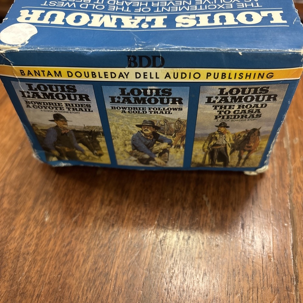 LOUIS L'AMOUR Chick Bowdrie Box Set 3 Cassette Audiobook Ranger Rides 4 Justice